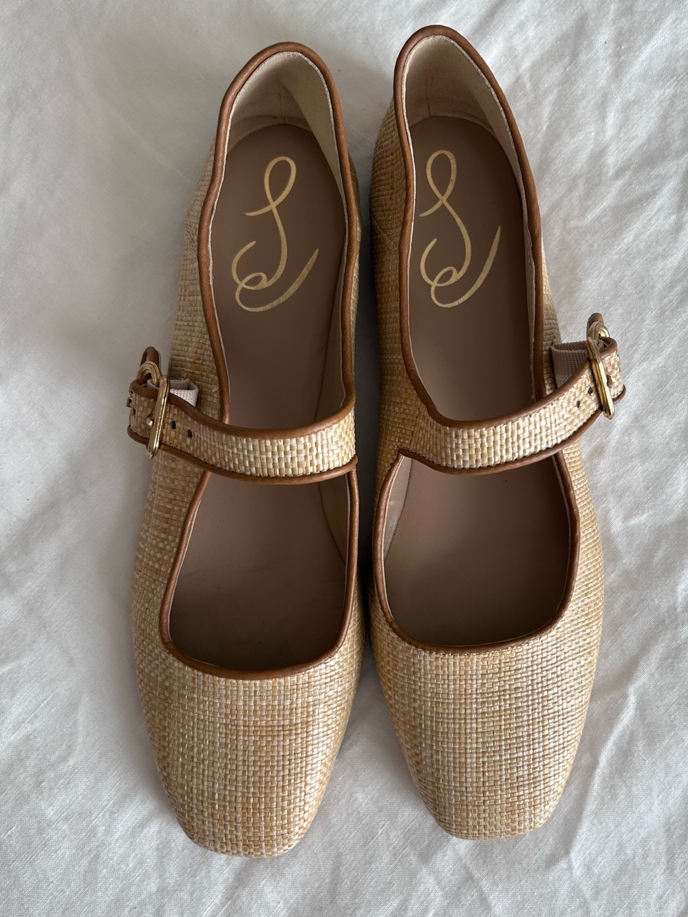 Sam Edelman Michaela Raffia Mary Jane Flats ~ Size 8 - Picture 4 of 7